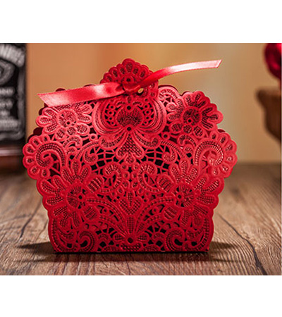 欧式结婚红色喜糖盒子（购喜糖,送糖盒,免费装盒）