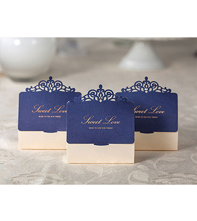 创意婚礼喜糖盒深蓝色（购喜糖,送糖盒,免费装盒）